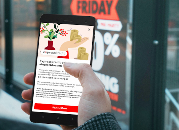 Sparkasse Expresskredit per MobilesBezahlenApp möglich